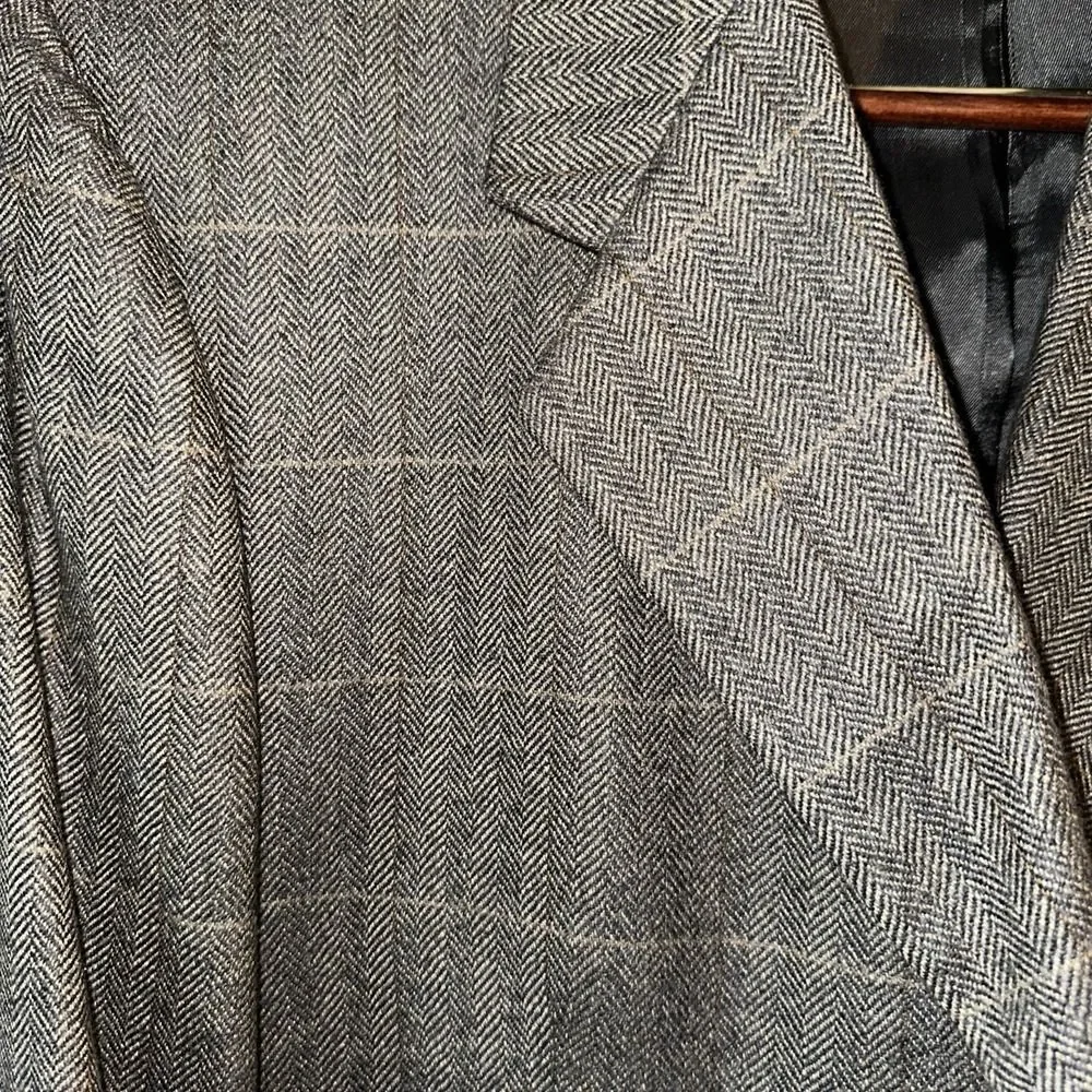 Braewick Mansour Men's 46R Sport Coat Jacket Blazer Brown‎ 100% Wool WUC